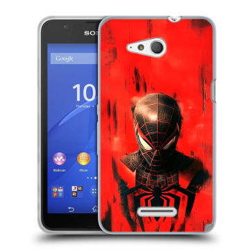 Силиконовый чехол на Sony Xperia E4g с принтом человек паук spiderman Силиконовый чехол на Sony Xperia E4g с принтом человек паук spiderman