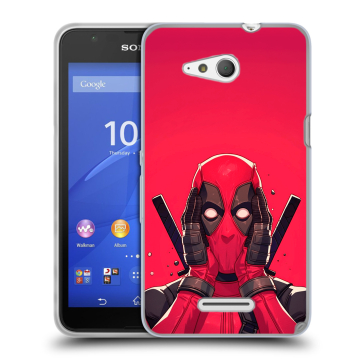 Силиконовый чехол на Sony Xperia E4g с принтом Дедпул Deadpool Силиконовый чехол на Sony Xperia E4g с принтом Дедпул Deadpool