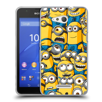 Силиконовый чехол на Sony Xperia E4g с принтом Миньоны Силиконовый чехол на Sony Xperia E4g с принтом Миньоны