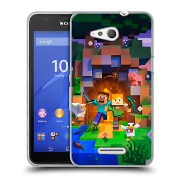 Силиконовый чехол на Sony Xperia E4g с принтом Майнкрафт Minecraft Силиконовый чехол на Sony Xperia E4g с принтом Майнкрафт Minecraft