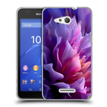 Силиконовый чехол на Sony Xperia E4g с принтом женский цветы