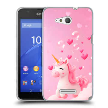 Силиконовый чехол на Sony Xperia E4g с принтом Единорог