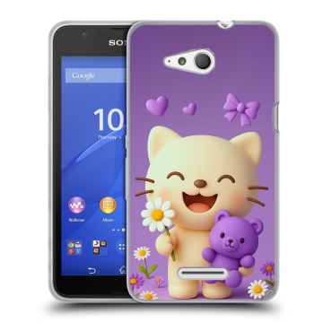 Силиконовый чехол на Sony Xperia E4g с принтом для девочек Силиконовый чехол на Sony Xperia E4g с принтом для девочек
