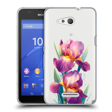 Силиконовый чехол на Sony Xperia E4g с принтом Цветы орхидеи