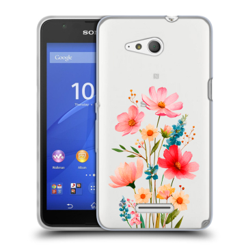 Силиконовый чехол на Sony Xperia E4g с принтом Цветы
