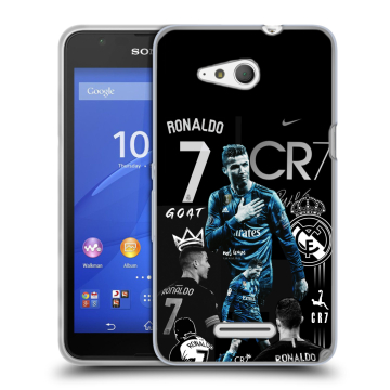 Силиконовый чехол на Sony Xperia E4g с принтом Реал Роналдо Силиконовый чехол на Sony Xperia E4g с принтом Реал Роналдо