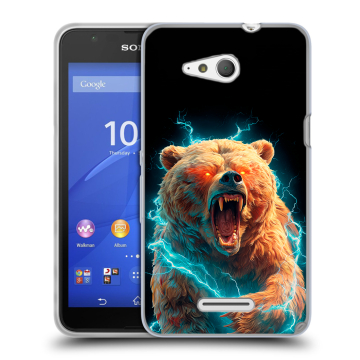Силиконовый чехол на Sony Xperia E4g с принтом Медведь