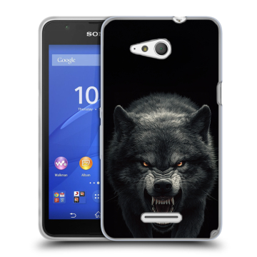 Силиконовый чехол на Sony Xperia E4g с принтом Волк Силиконовый чехол на Sony Xperia E4g с принтом Волк