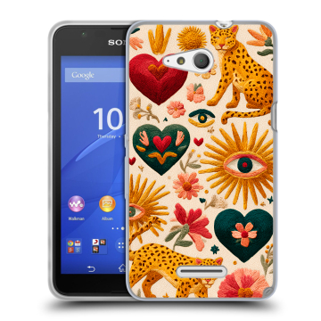Силиконовый чехол на Sony Xperia E4g с принтом Модный принт