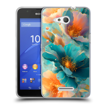 Силиконовый чехол на Sony Xperia E4g с принтом Цветы