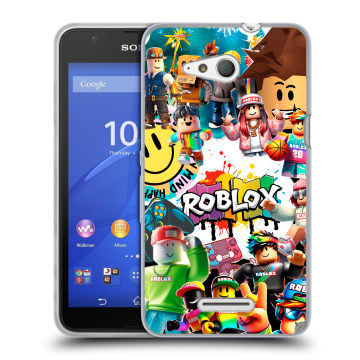 Силиконовый чехол на Sony Xperia E4g с принтом Roblox Роблокс Силиконовый чехол на Sony Xperia E4g с принтом Roblox Роблокс