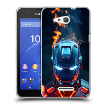 Силиконовый чехол на Sony Xperia E4g с принтом IronMan Железный человек Силиконовый чехол на Sony Xperia E4g с принтом IronMan Железный человек