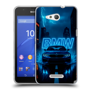 Силиконовый чехол на Sony Xperia E4g с принтом BMW БМВ