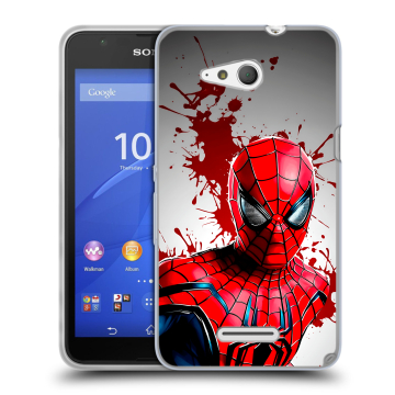 Силиконовый чехол на Sony Xperia E4g с принтом Spiderman Человек паук Силиконовый чехол на Sony Xperia E4g с принтом Spiderman Человек паук