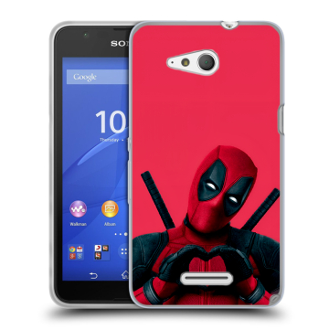 Силиконовый чехол на Sony Xperia E4g с принтом Дедпул Deadpool Силиконовый чехол на Sony Xperia E4g с принтом Дедпул Deadpool