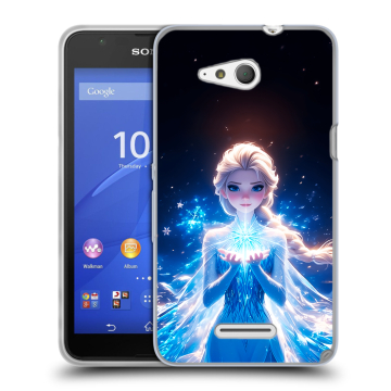 Силиконовый чехол на Sony Xperia E4g с принтом Холодное сердце Frozen Силиконовый чехол на Sony Xperia E4g с принтом Холодное сердце Frozen