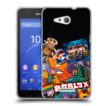 Силиконовый чехол на Sony Xperia E4g с принтом Roblox Роблокс