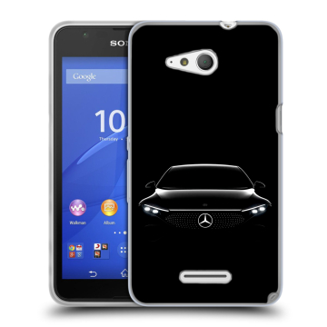 Силиконовый чехол на Sony Xperia E4g с принтом Mercedes Мерседес