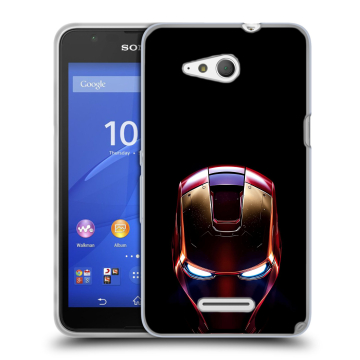 Силиконовый чехол на Sony Xperia E4g с принтом IronMan Железный человек Силиконовый чехол на Sony Xperia E4g с принтом IronMan Железный человек