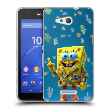 Силиконовый чехол на Sony Xperia E4g с принтом Спанч боб Спанчбоб Силиконовый чехол на Sony Xperia E4g с принтом Спанч боб Спанчбоб