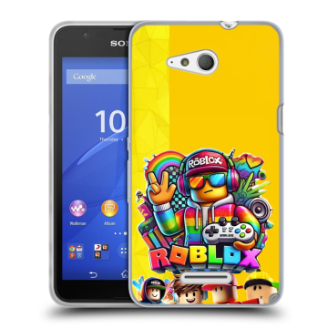 Силиконовый чехол на Sony Xperia E4g с принтом Roblox Роблокс