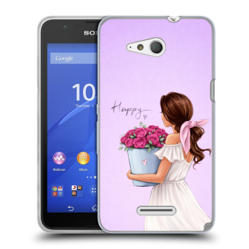 Силиконовый чехол на Sony Xperia E4g с принтом женский Силиконовый чехол на Sony Xperia E4g с принтом женский