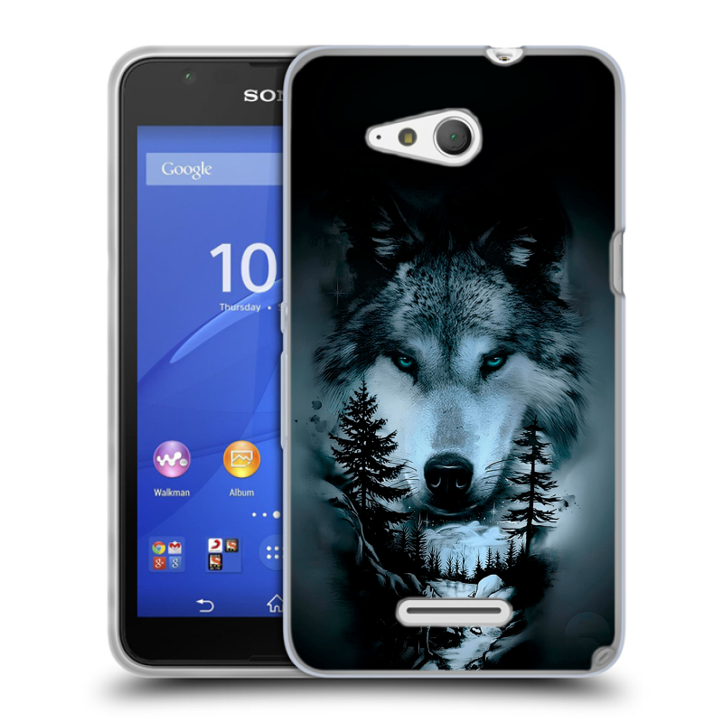 Силиконовый чехол на Sony Xperia E4g с принтом Лесной волк Силиконовый чехол на Sony Xperia E4g с принтом Лесной волк