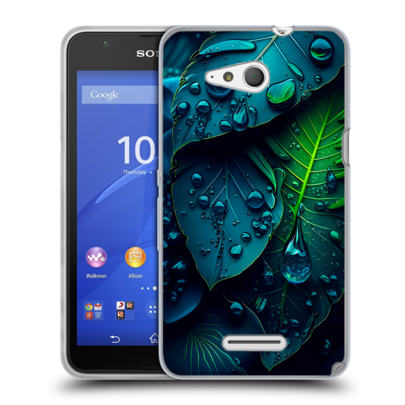 Пластиковый чехол на Sony Xperia E4g с принтом Листья Пластиковый чехол на Sony Xperia E4g с принтом Листья