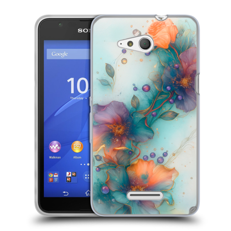 Пластиковый чехол на Sony Xperia E4g с принтом Акварельные цветы Пластиковый чехол на Sony Xperia E4g с принтом Акварельные цветы