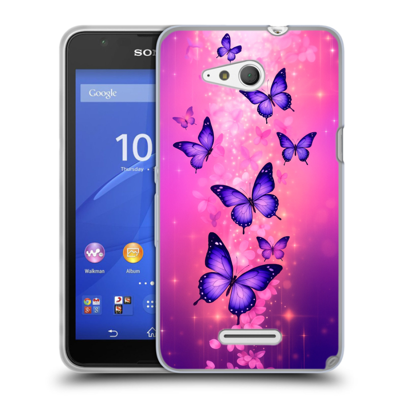 Пластиковый чехол на Sony Xperia E4g с принтом Бабочки Пластиковый чехол на Sony Xperia E4g с принтом Бабочки