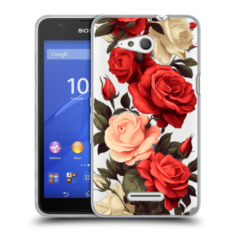 Силиконовый чехол на Sony Xperia E4g с принтом Розы Силиконовый чехол на Sony Xperia E4g с принтом Розы
