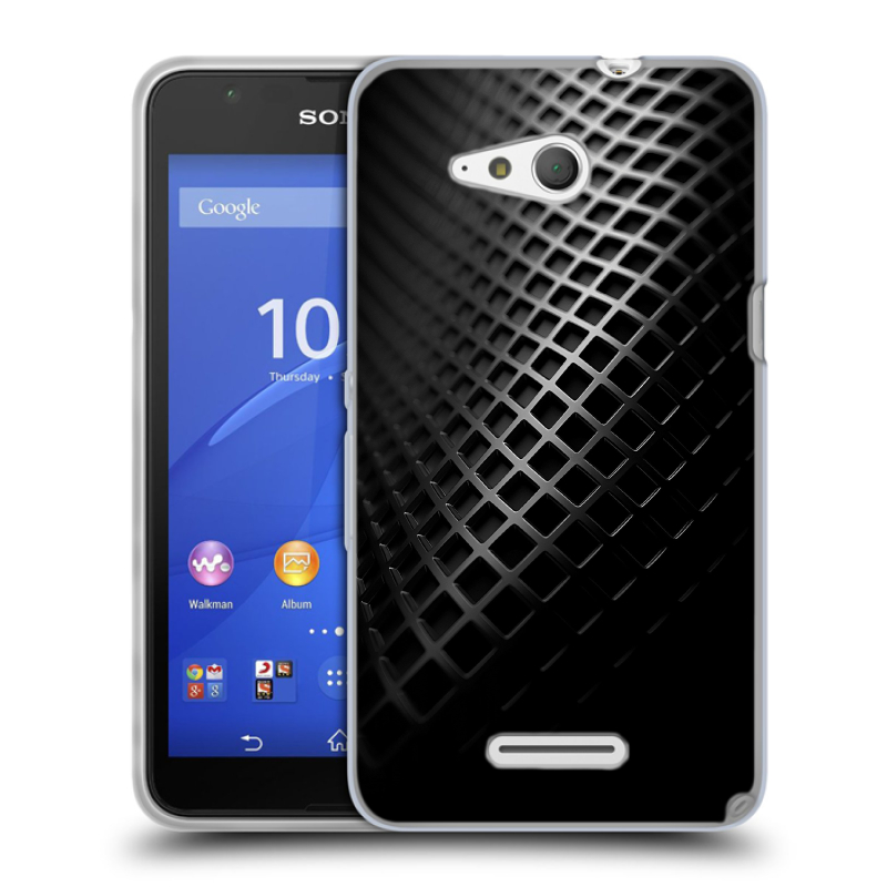 Силиконовый чехол на Sony Xperia E4g с принтом Текстура металла Силиконовый чехол на Sony Xperia E4g с принтом Текстура металла