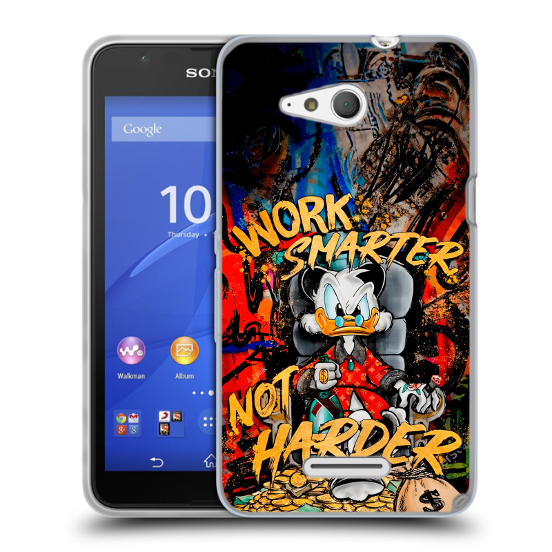 Пластиковый чехол на Sony Xperia E4g с принтом Дональд Дак Деньги Пластиковый чехол на Sony Xperia E4g с принтом Дональд Дак Деньги
