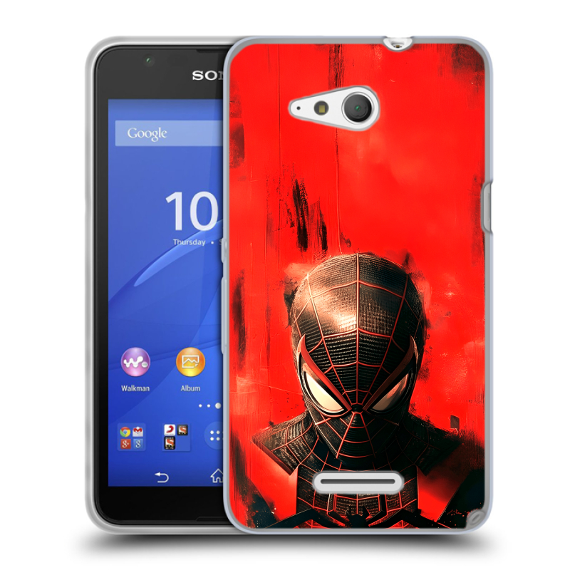 Силиконовый чехол на Sony Xperia E4g с принтом человек паук spiderman Силиконовый чехол на Sony Xperia E4g с принтом человек паук spiderman