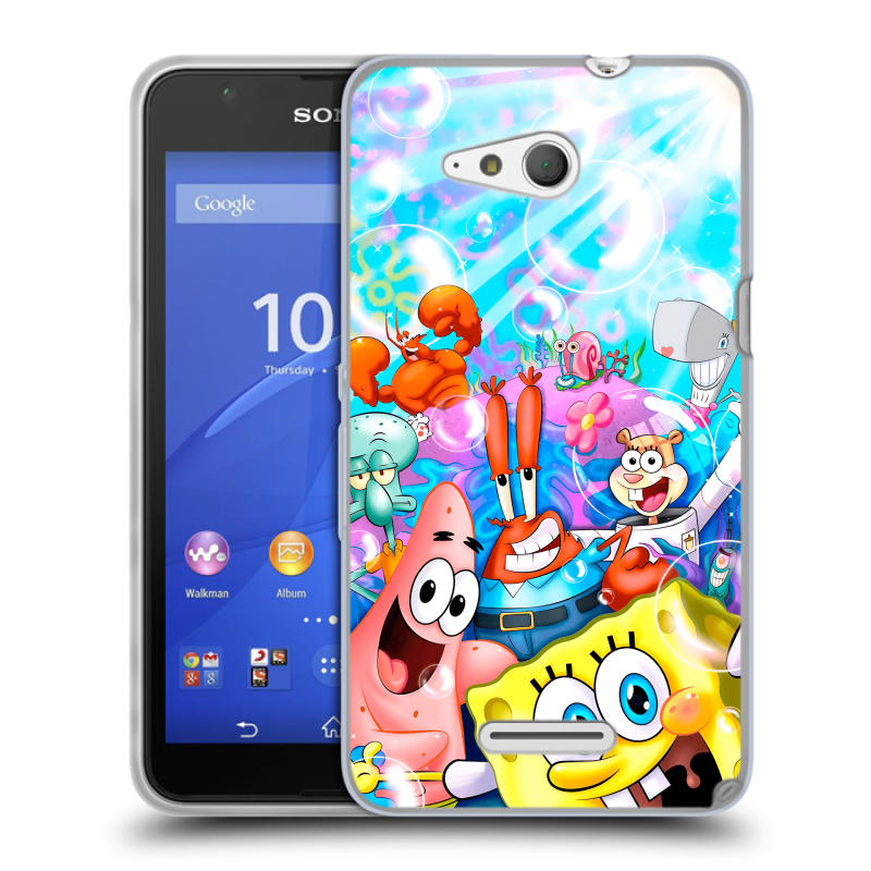 Пластиковый чехол на Sony Xperia E4g с принтом спанчбоб спанч боб Пластиковый чехол на Sony Xperia E4g с принтом спанчбоб спанч боб