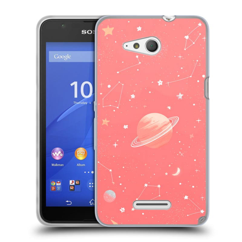 Пластиковый чехол на Sony Xperia E4g с принтом Розовый космос Пластиковый чехол на Sony Xperia E4g с принтом Розовый космос