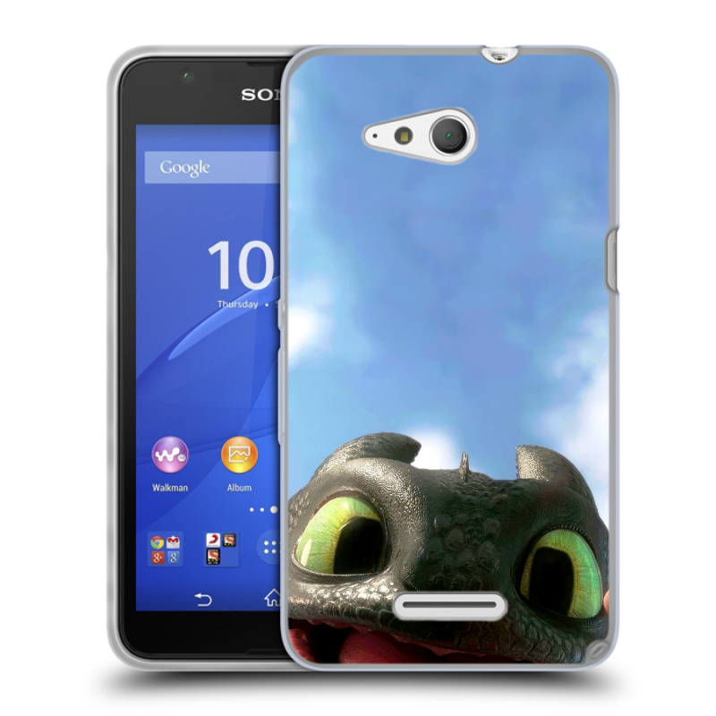 Силиконовый чехол на Sony Xperia E4g с принтом Как приручить дракона Силиконовый чехол на Sony Xperia E4g с принтом Как приручить дракона