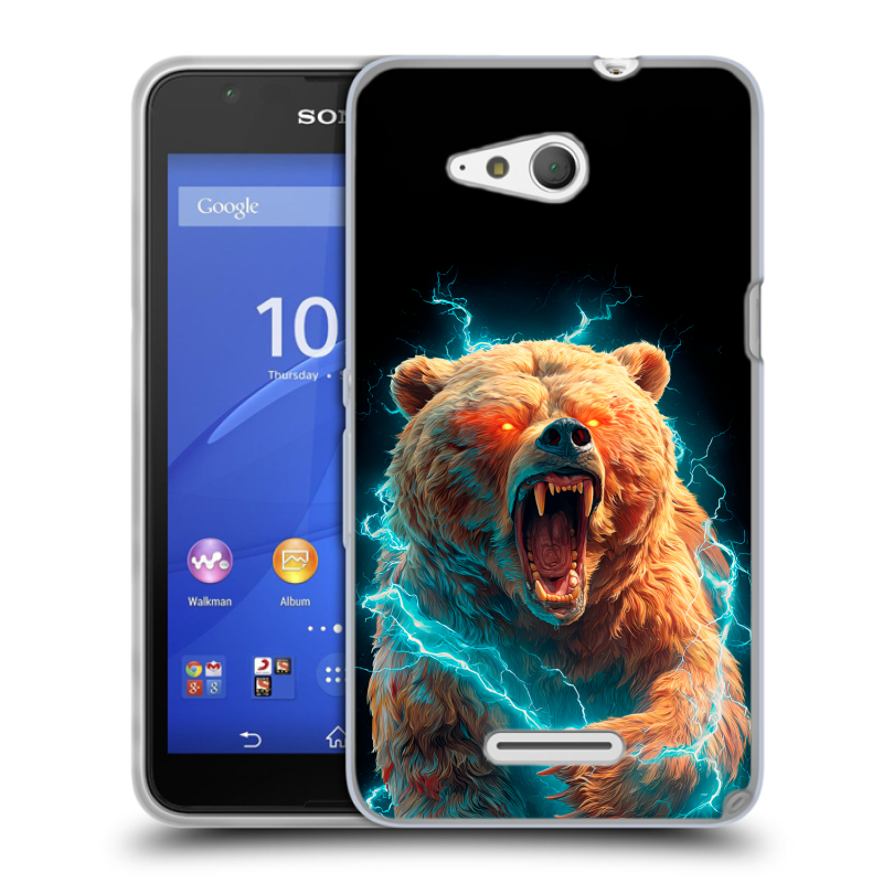 Пластиковый чехол на Sony Xperia E4g с принтом Медведь Пластиковый чехол на Sony Xperia E4g с принтом Медведь