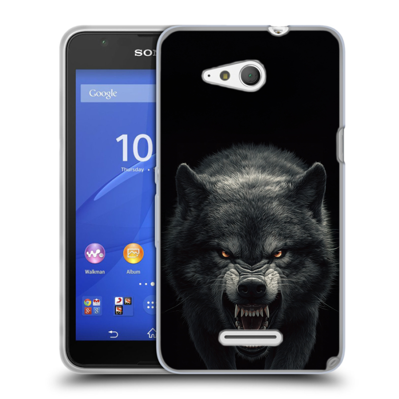 Пластиковый чехол на Sony Xperia E4g с принтом Волк Пластиковый чехол на Sony Xperia E4g с принтом Волк