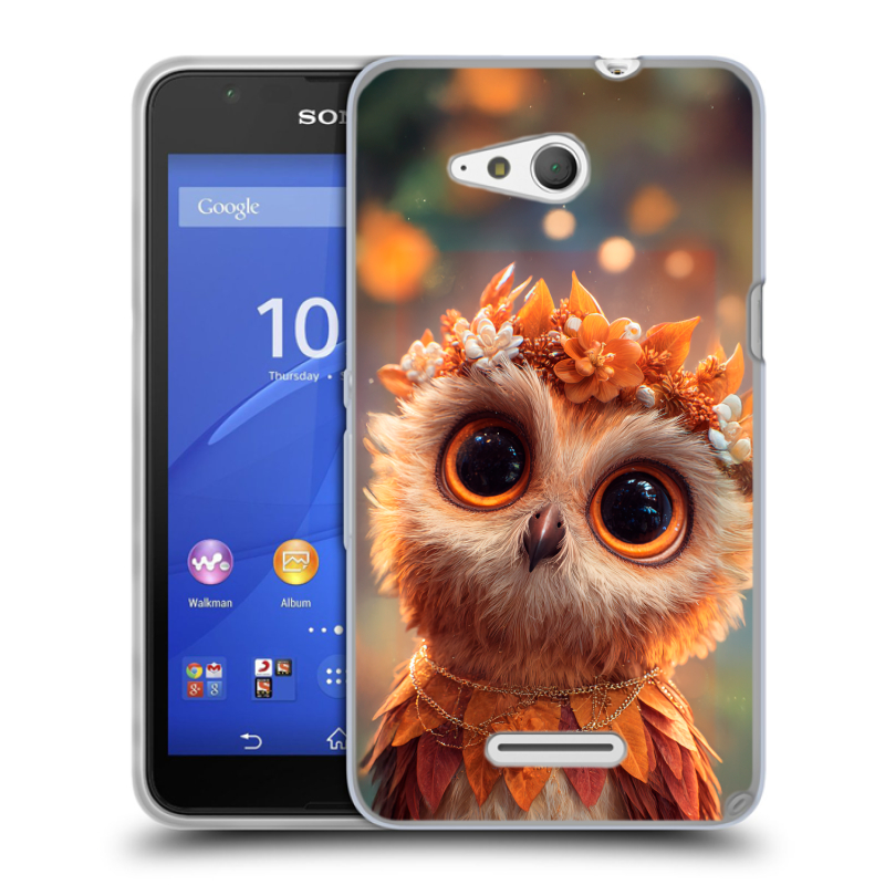 Силиконовый чехол на Sony Xperia E4g с принтом Милая сова Силиконовый чехол на Sony Xperia E4g с принтом Милая сова
