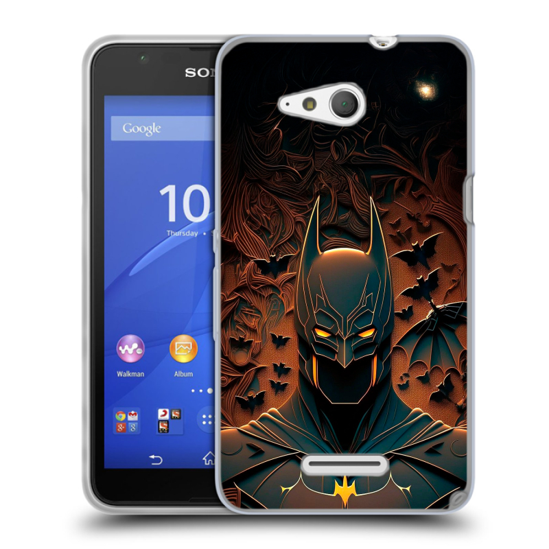 Пластиковый чехол на Sony Xperia E4g с принтом Batman Бэтмен Пластиковый чехол на Sony Xperia E4g с принтом Batman Бэтмен