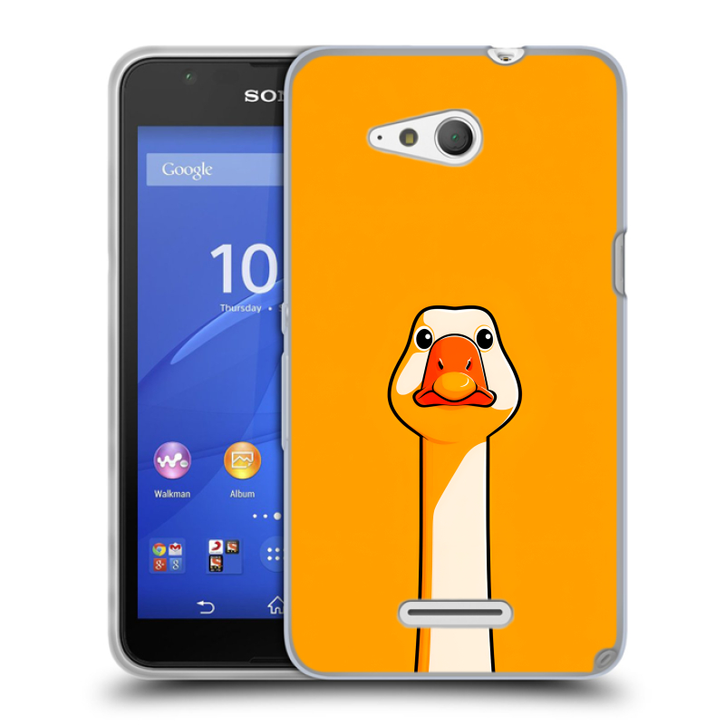 Силиконовый чехол на Sony Xperia E4g с принтом Смешная утка Силиконовый чехол на Sony Xperia E4g с принтом Смешная утка