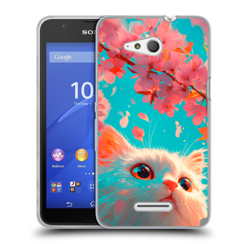Силиконовый чехол на Sony Xperia E4g с принтом Красивый кот Силиконовый чехол на Sony Xperia E4g с принтом Красивый кот