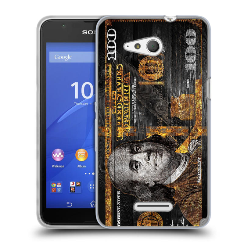 Силиконовый чехол на Sony Xperia E4g с принтом Доллар деньги Силиконовый чехол на Sony Xperia E4g с принтом Доллар деньги