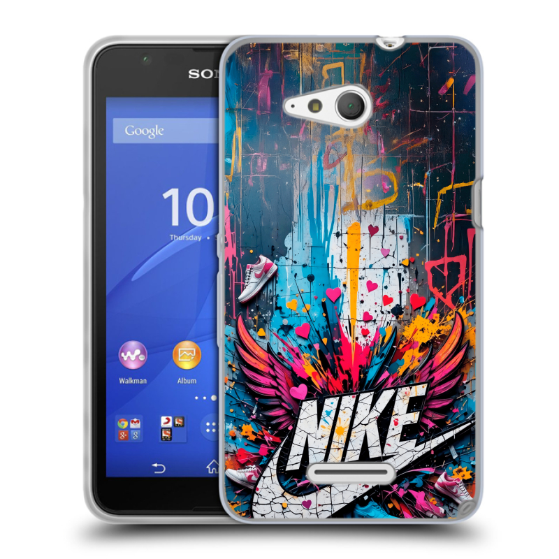 Силиконовый чехол на Sony Xperia E4g с принтом Nike Найк Силиконовый чехол на Sony Xperia E4g с принтом Nike Найк