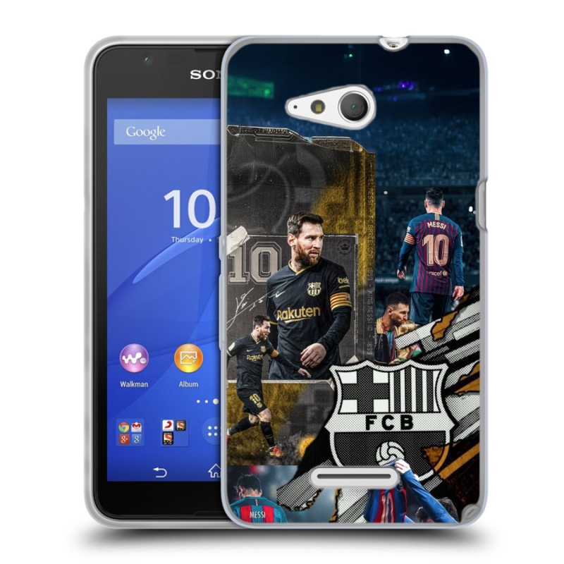 Пластиковый чехол на Sony Xperia E4g с принтом Messi Barcelona Пластиковый чехол на Sony Xperia E4g с принтом Messi Barcelona