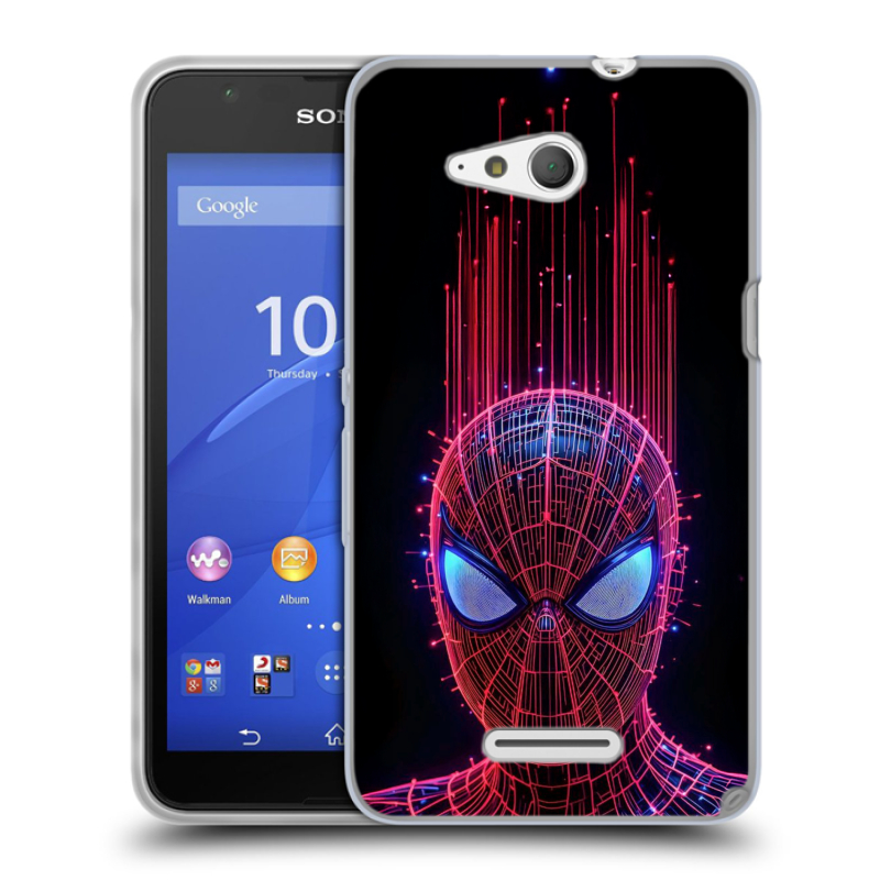 Пластиковый чехол на Sony Xperia E4g с принтом Spiderman Человек паук Пластиковый чехол на Sony Xperia E4g с принтом Spiderman Человек паук