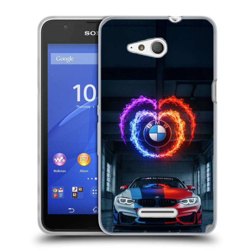Силиконовый чехол на Sony Xperia E4g с принтом BMW БМВ Силиконовый чехол на Sony Xperia E4g с принтом BMW БМВ