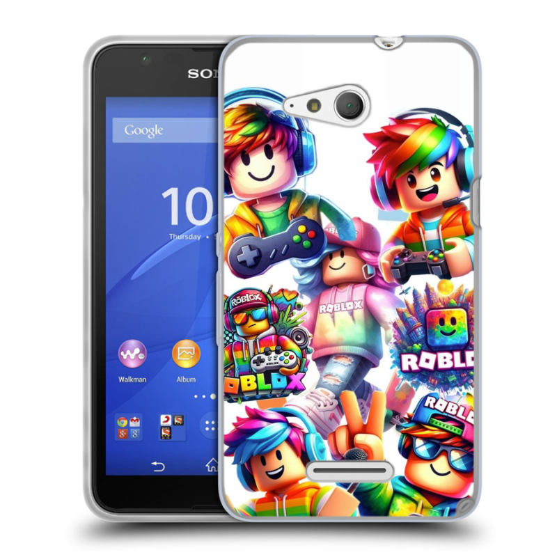 Пластиковый чехол на Sony Xperia E4g с принтом Roblox Роблокс Пластиковый чехол на Sony Xperia E4g с принтом Roblox Роблокс