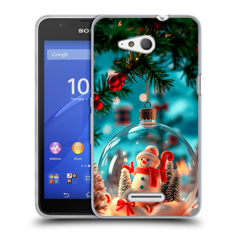 Силиконовый чехол на Sony Xperia E4g с принтом Новый год Силиконовый чехол на Sony Xperia E4g с принтом Новый год